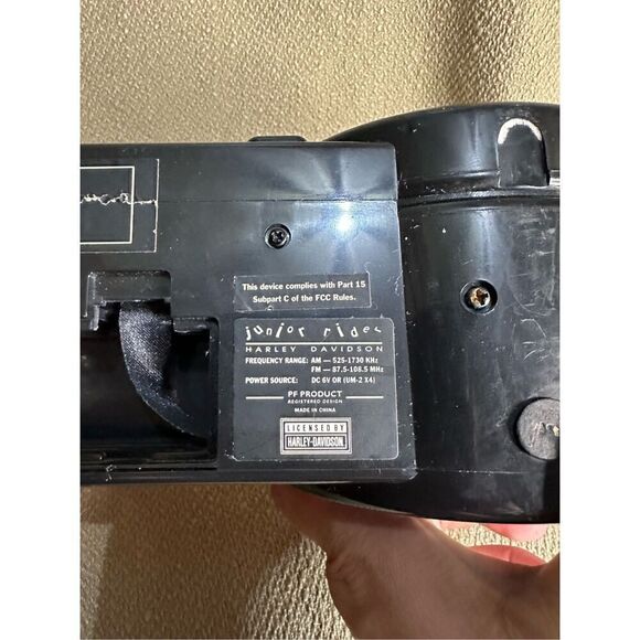 Junior Rider HARLEY DAVIDSON Portable Radio Cassette Player Partially Functional - Picture 10 of 15